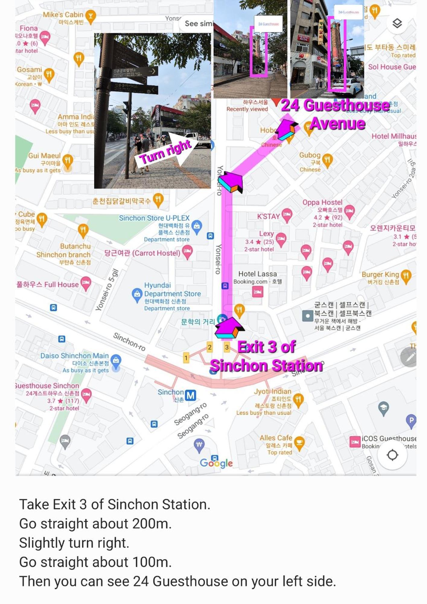 24 Guesthouse Sinchon Avenue Seoul Eksteriør billede